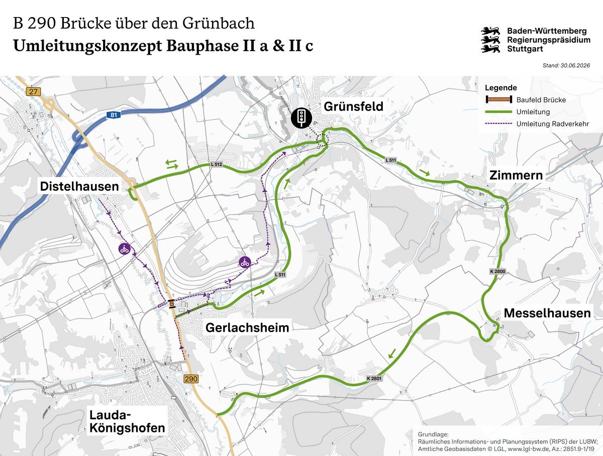 Umleitungskonzept Bauphase II a & II c